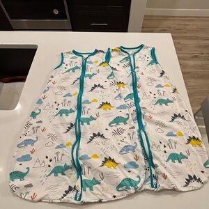 Two Dinosaur Print Kids Sleep Sacks